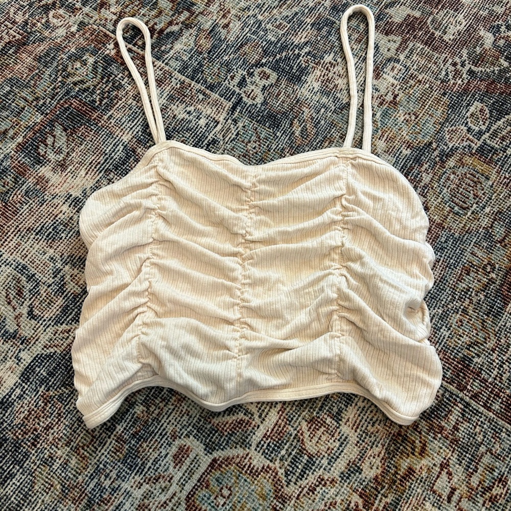 Urban Outfitters Cream Crop Tank